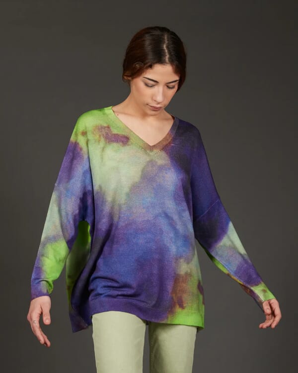 in bed with you SOLID COLOR PRINT CREWNECK CARDIGAN COL.023