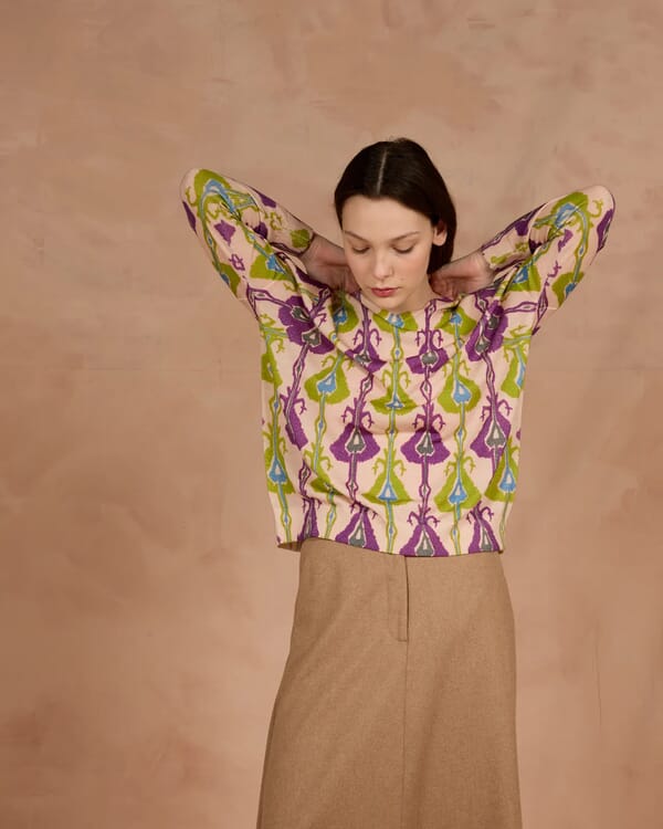 in bed with you SOLID COLOR PRINT CREWNECK JUMPER COL.022