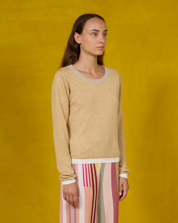 In Bed With You SOLID COLOR PRINT CREWNECK JUMPER COL.025