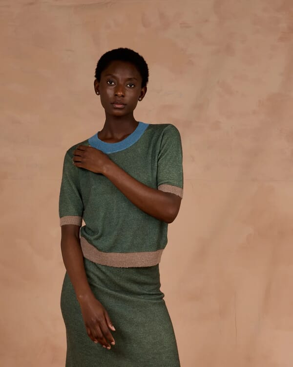 in bed with you SOLID COLOR PRINT CREWNECK JUMPER COL.025