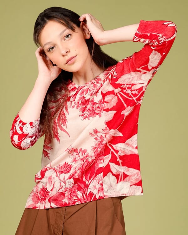 in bed with you SOLID COLOR PRINT CREWNECK JUMPER COL.025