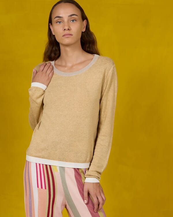 in bed with you SOLID COLOR PRINT CREWNECK JUMPER COL.025