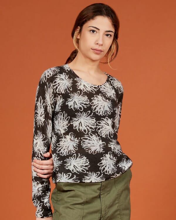 in bed with you SOLID COLOR PRINT CREWNECK JUMPER COL.027