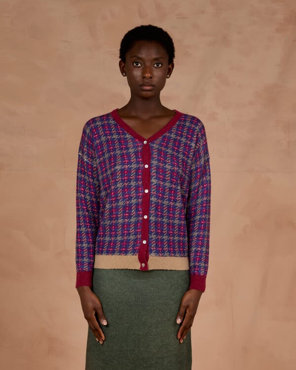 In Bed With You SOLID COLOUR PRINT CREWNECK CARDIGAN COL.010