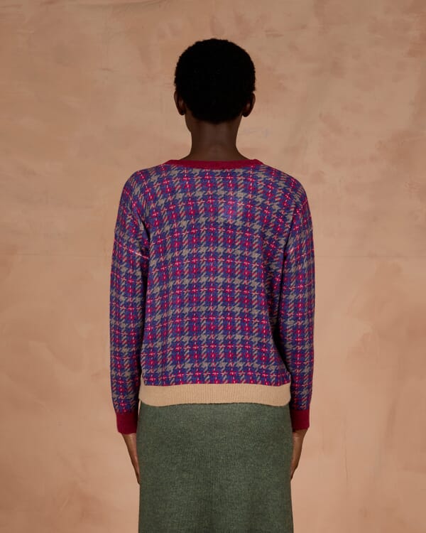 In Bed With You SOLID COLOUR PRINT CREWNECK CARDIGAN COL.010