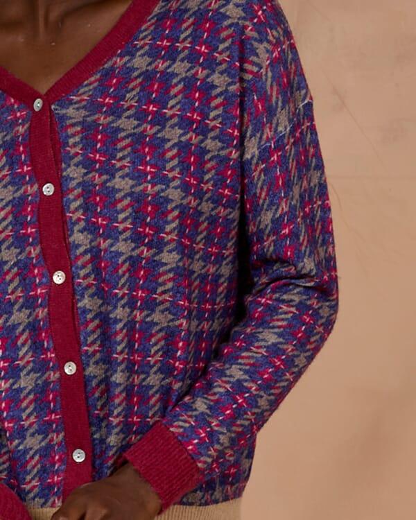 In Bed With You SOLID COLOUR PRINT CREWNECK CARDIGAN COL.010