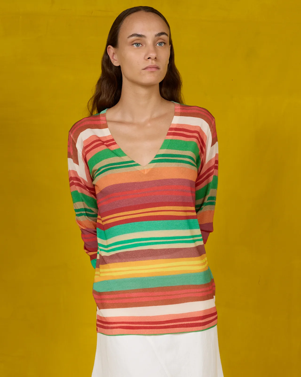 in bed with you SOLID COLOUR PRINT CREWNECK CARDIGAN COL.010