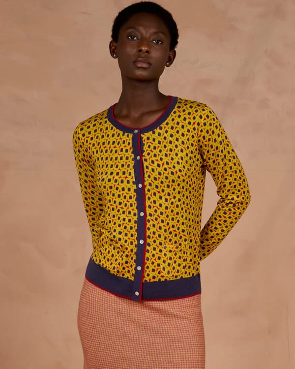 in bed with you SOLID COLOUR PRINT LONG CARDIGAN JACKET COL.013