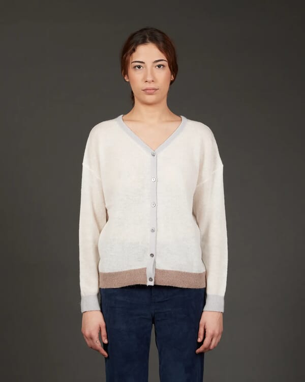 In Bed With You SOLID COLOUR PRINT V NECK CARDIGAN COL.002