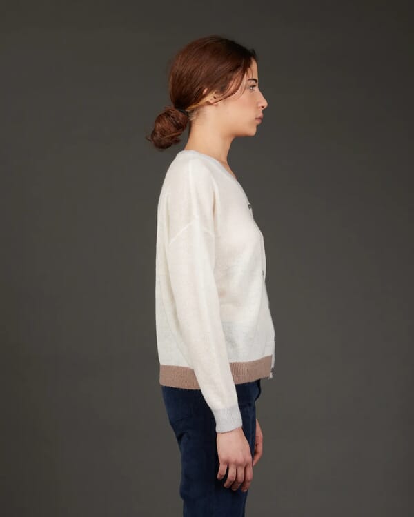 In Bed With You SOLID COLOUR PRINT V NECK CARDIGAN COL.002