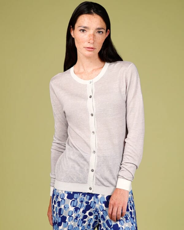 in bed with you SOLID COLOUR PRINT V NECK CARDIGAN COL.002