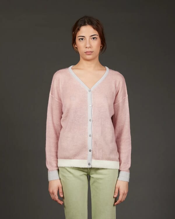 In Bed With You SOLID COLOUR PRINT V NECK CARDIGAN COL. 013