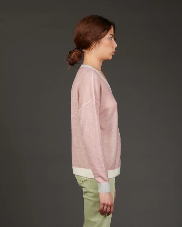 In Bed With You SOLID COLOUR PRINT V NECK CARDIGAN COL. 013