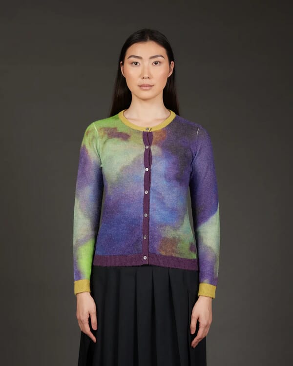 In Bed With You SOLID COLOUR PRINT V NECK CARDIGAN COL.014