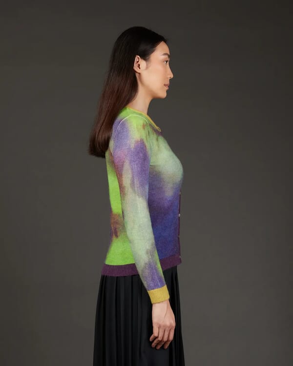 In Bed With You SOLID COLOUR PRINT V NECK CARDIGAN COL.014