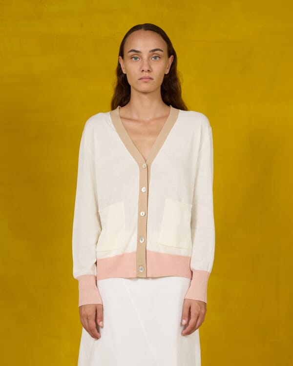 In Bed With You SOLID COLOUR PRINT V NECK CARDIGAN COL.02