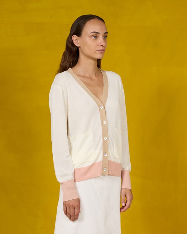 In Bed With You SOLID COLOUR PRINT V NECK CARDIGAN COL.02