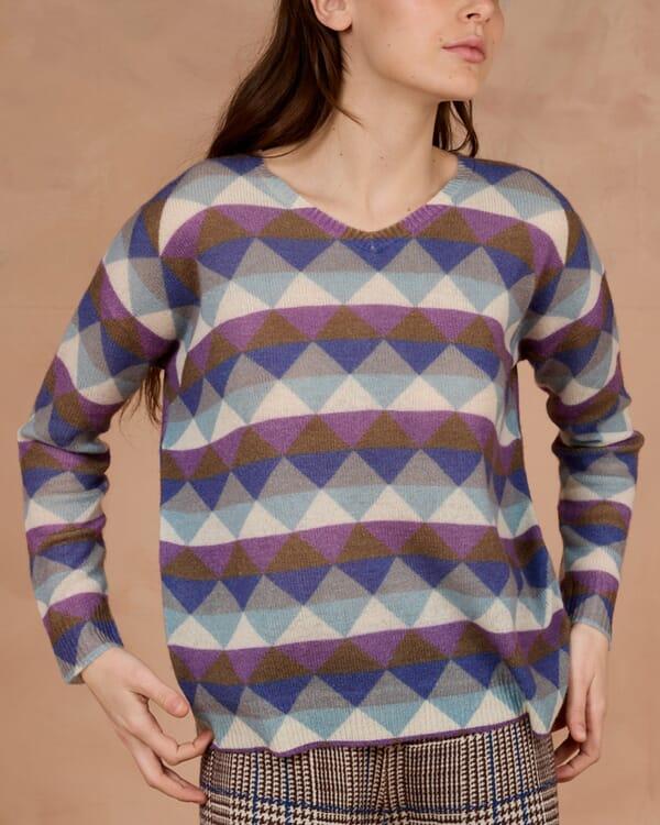 In Bed With You SOLID COLOUR PRINT V NECK JUMPER COL.003