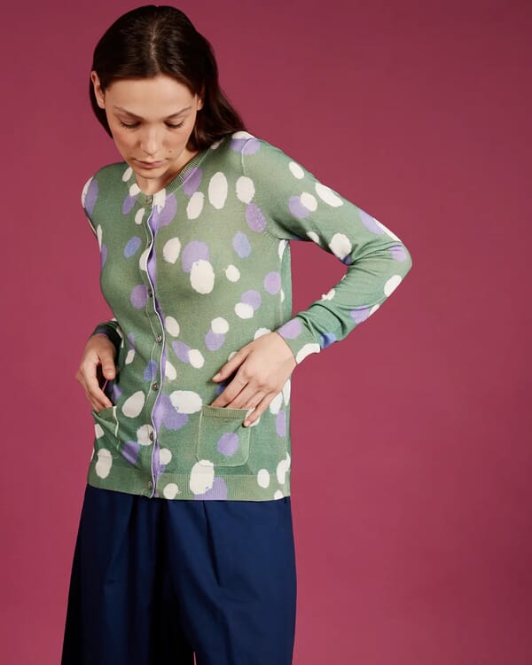 in bed with you SOLID COLOUR PRINT V NECK JUMPER COL.003