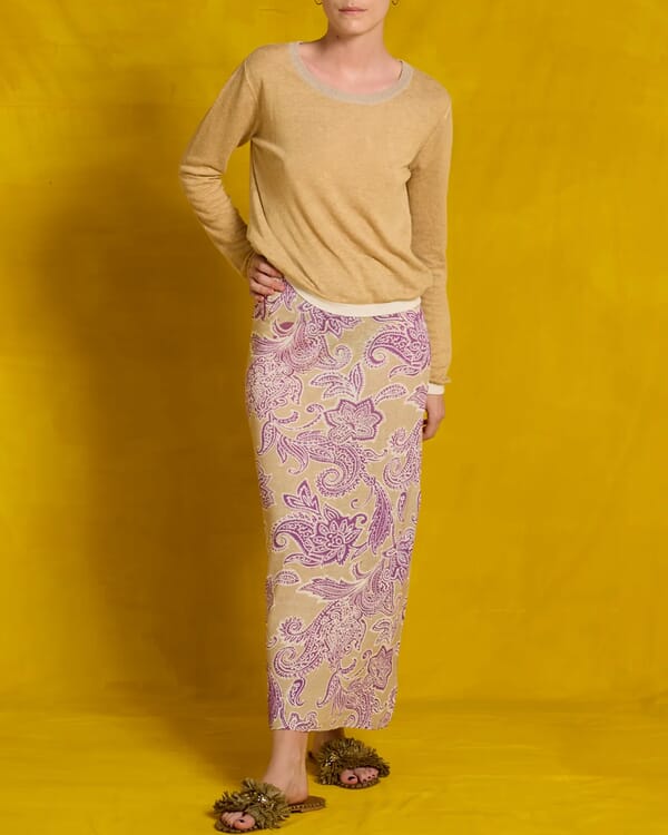 in bed with you SOLID COLOUR PRINT V NECK JUMPER COL.021