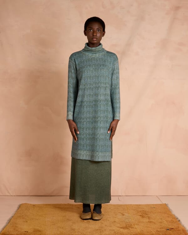 In Bed With You TARTAN PRINT BATWING SLEEVE V NECK JUMPER COL.800