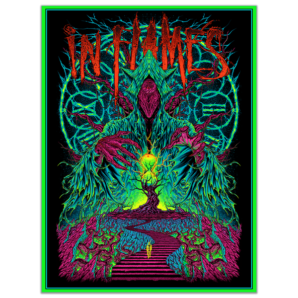 in flames Foregone Blacklight Litho