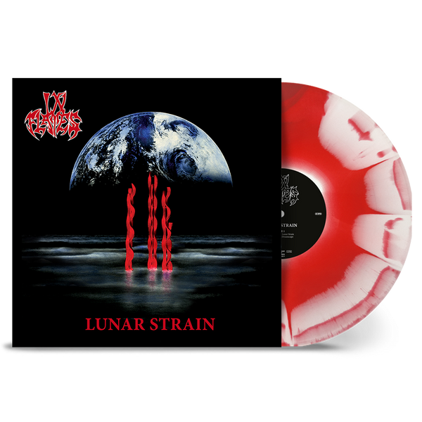in flames Lunar Strain White Red Sunburst LP