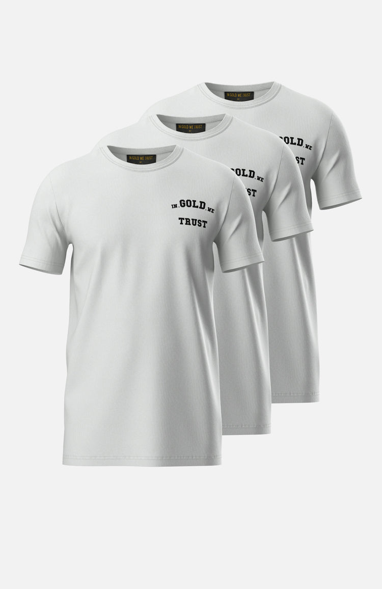 in gold we trust 3-Pack T-shirts White