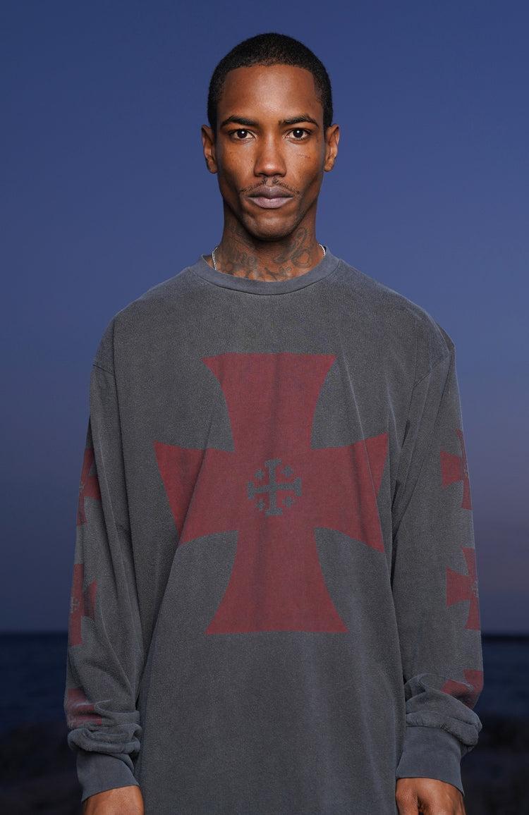 In Gold We Trust Killer Cross Longsleeve Dark Grey