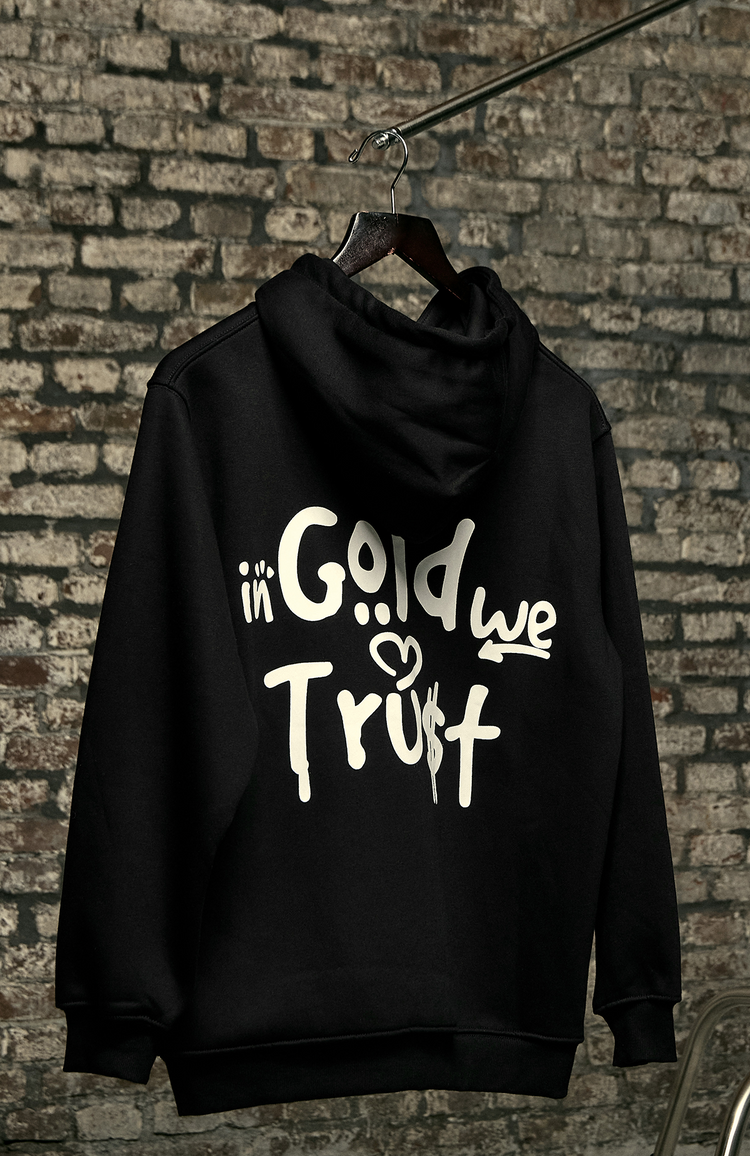 In Gold We Trust The Graffiti Hoodie Black