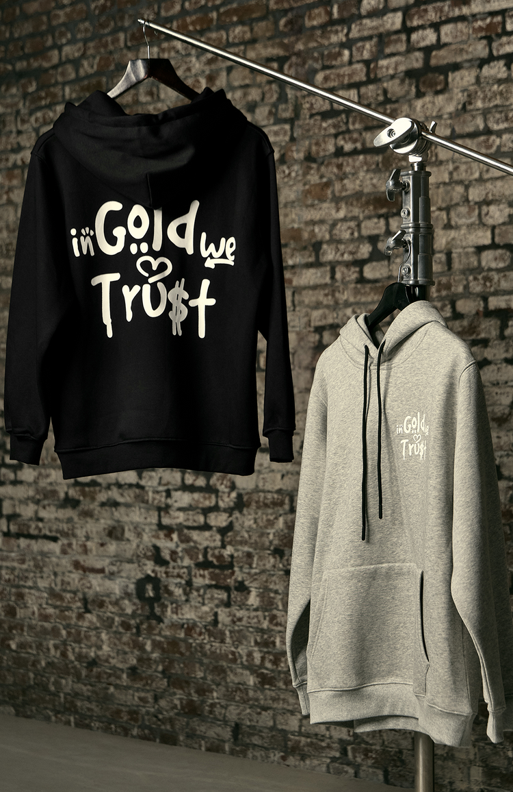 In Gold We Trust The Graffiti Hoodie Black