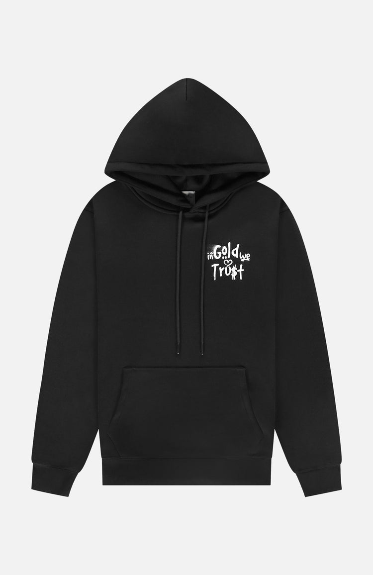 in gold we trust The Graffiti Hoodie Black