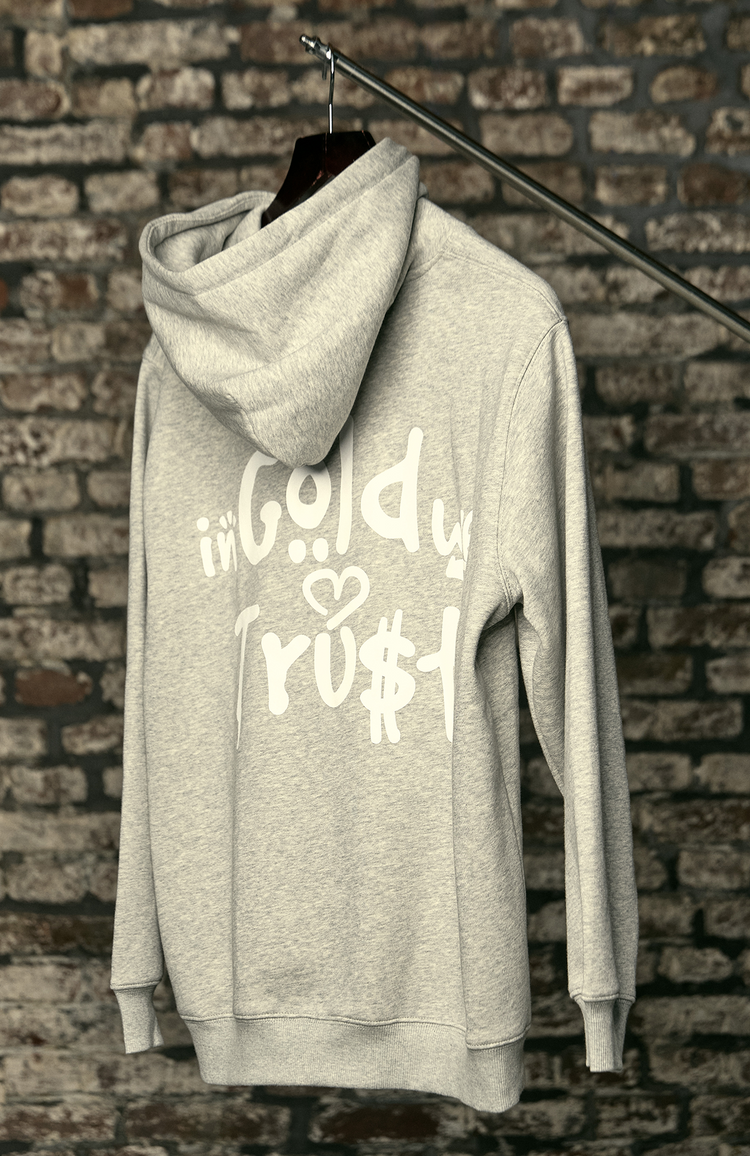 In Gold We Trust The Graffiti Hoodie Grey