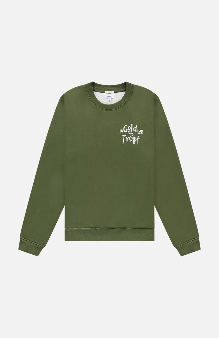 in gold we trust The Graffiti Sweater Green