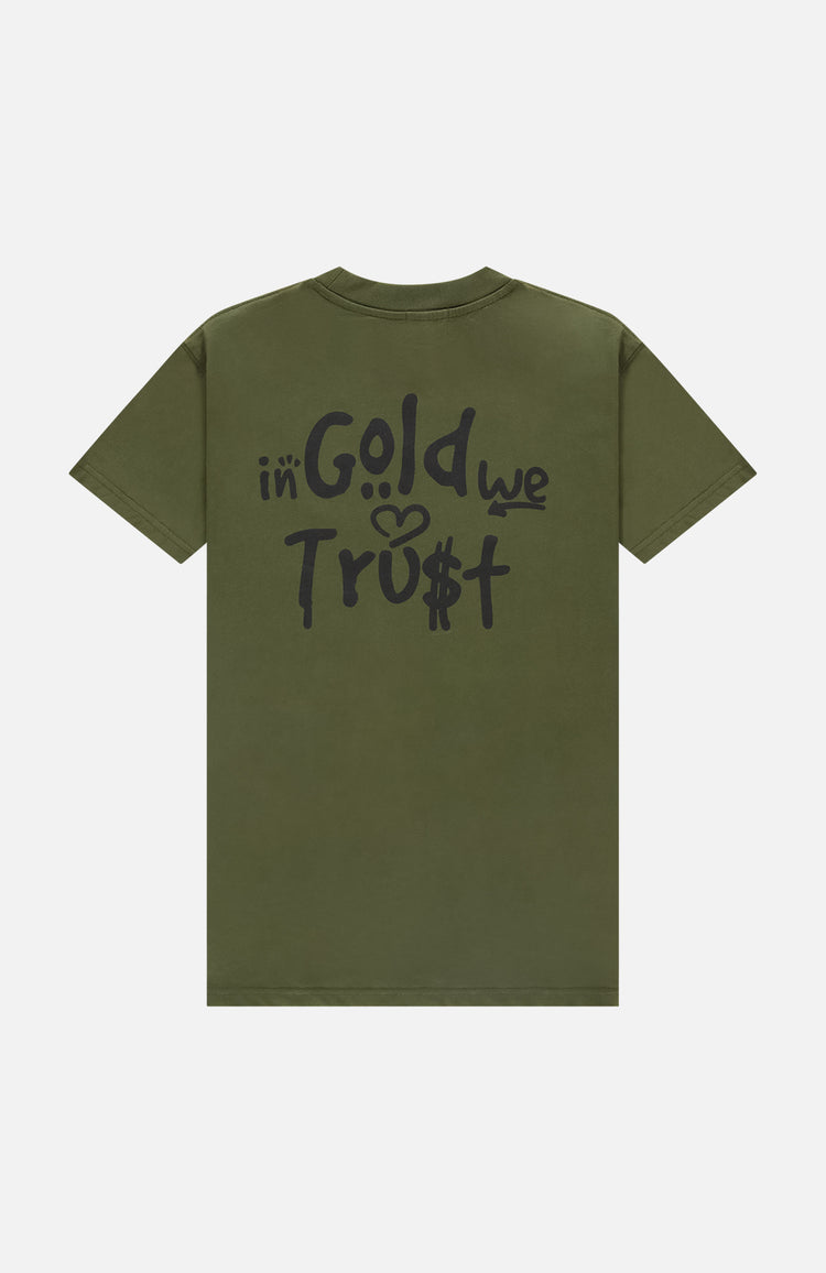 In Gold We Trust The Graffiti Tee Green
