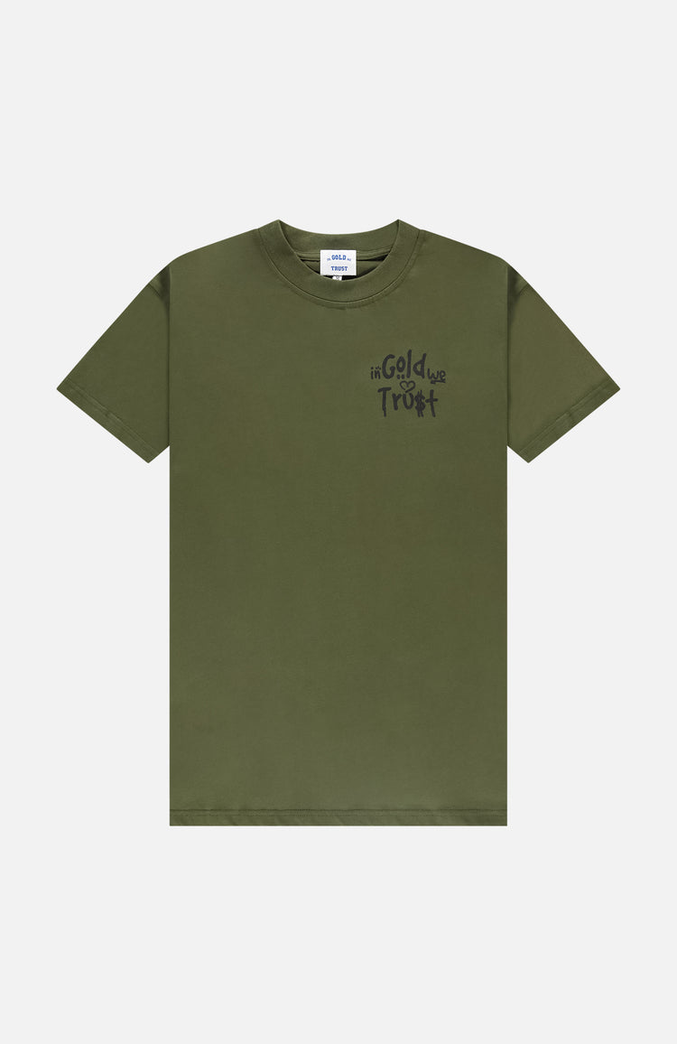 in gold we trust The Graffiti Tee Green