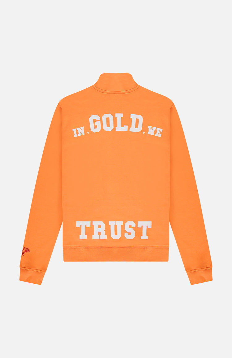 In Gold We Trust The Slim Half Zip Sun Orange