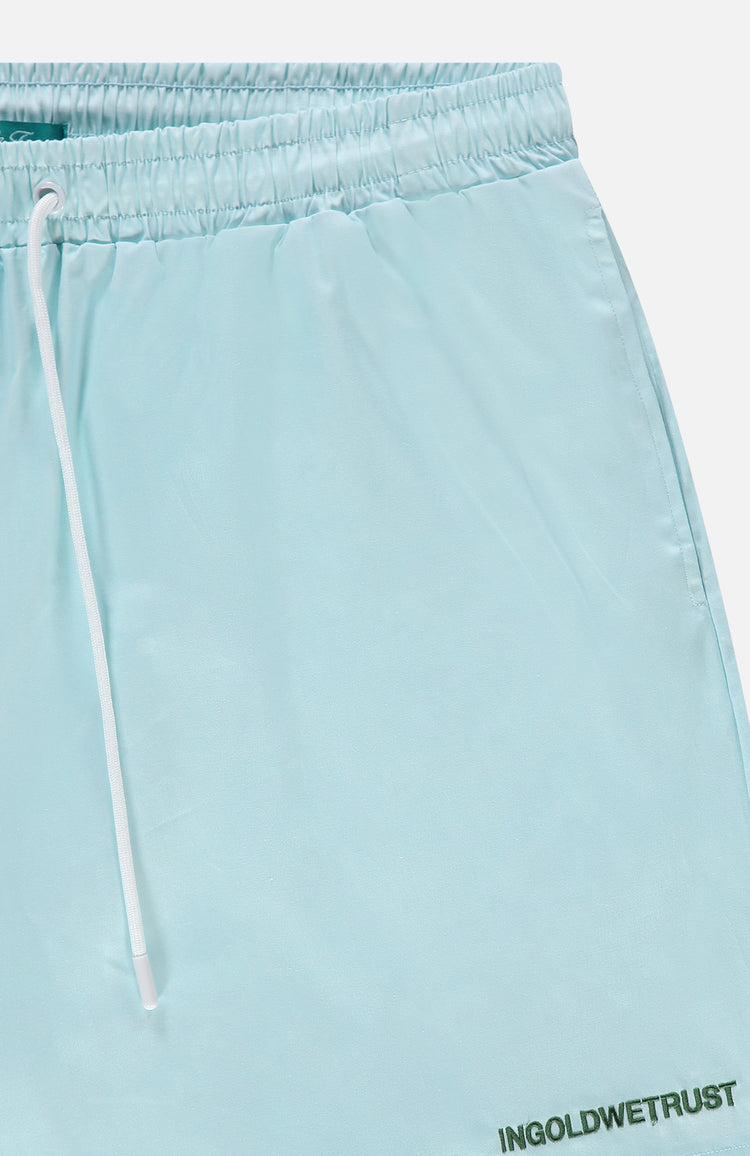 In Gold We Trust The Straight Swim Short Baby Blue