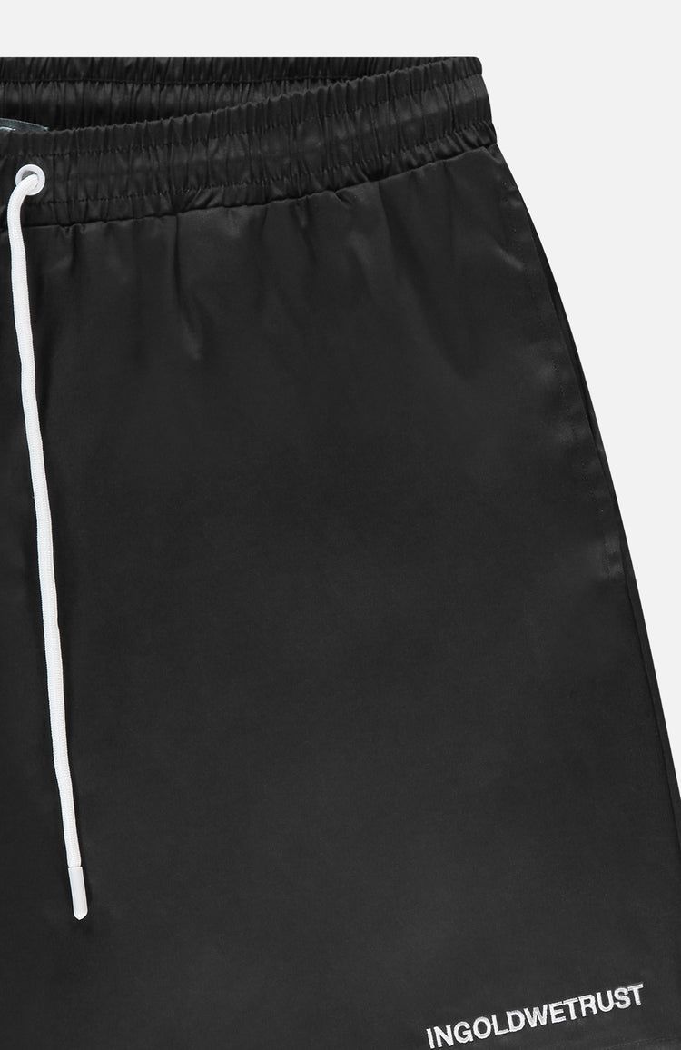 In Gold We Trust The Straight Swim Short Black