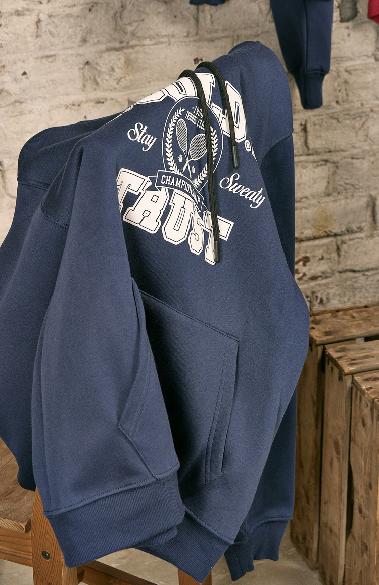 In Gold We Trust The Tennis Hoodie Blue