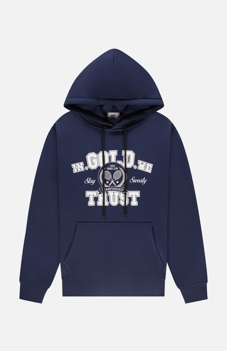 in gold we trust The Tennis Hoodie Blue