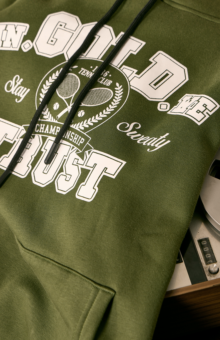 In Gold We Trust The Tennis Hoodie Green