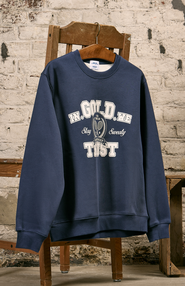In Gold We Trust The Tennis Sweater Blue
