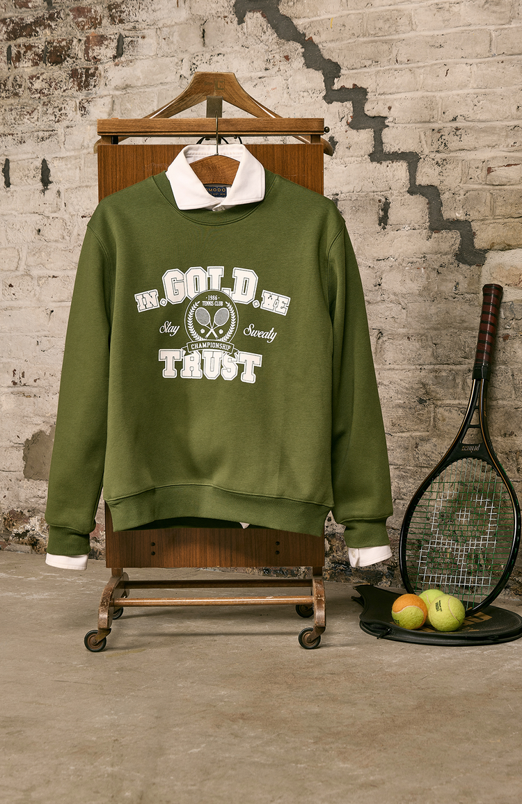 In Gold We Trust The Tennis Sweater Green