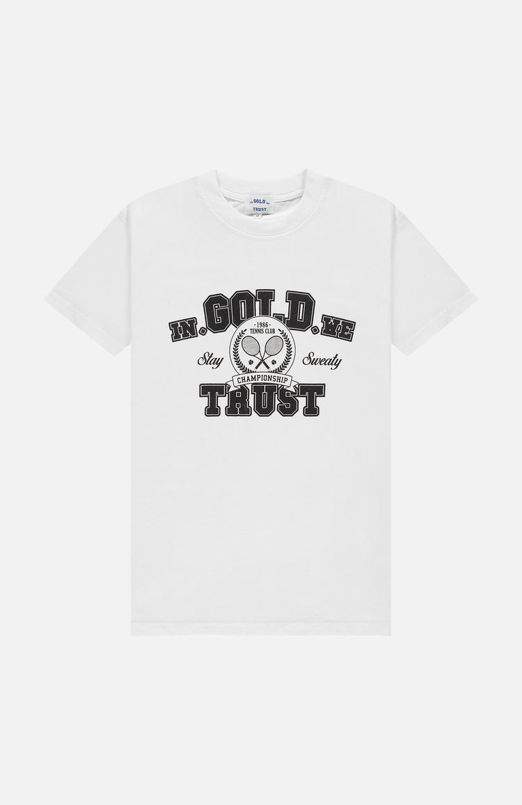in gold we trust The Tennis Tee White