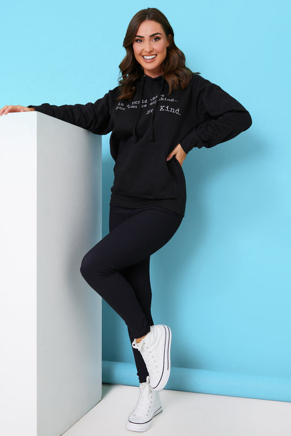 In The Style Charity In A World Where You Can Be Anything Be Kind Hoodie Black