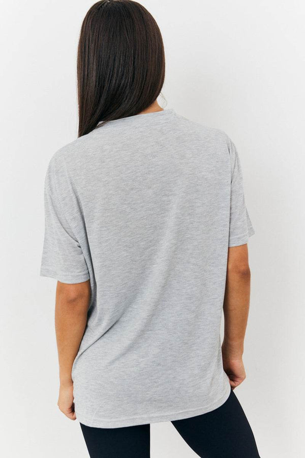 In The Style Fits 1989 Printed Crew Neck Graphic T-Shirt Grey