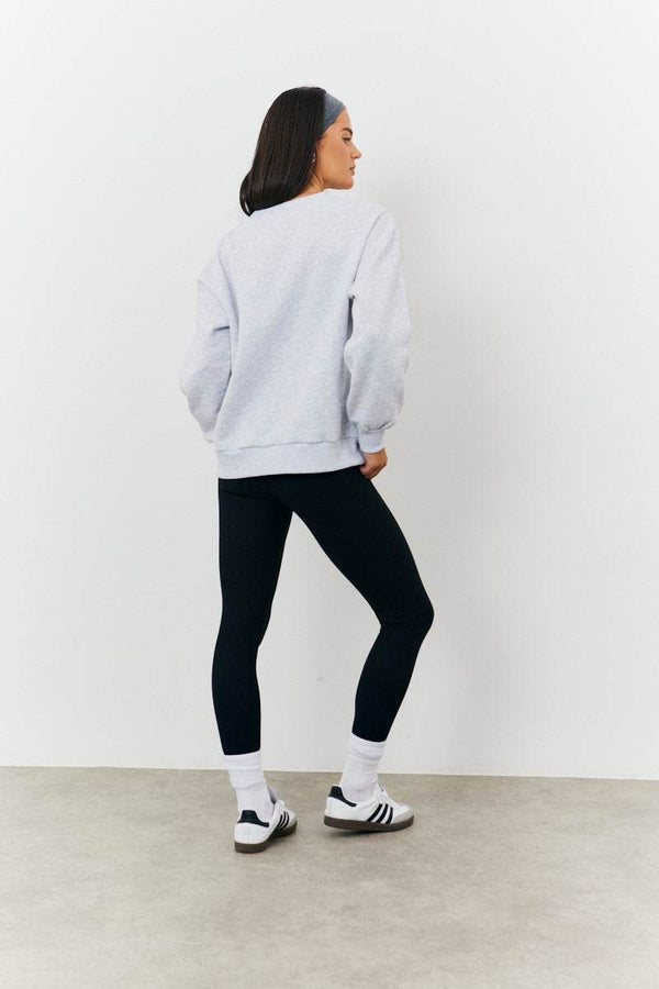 In The Style Fits 1989 Printed Graphic Sweatshirt Grey
