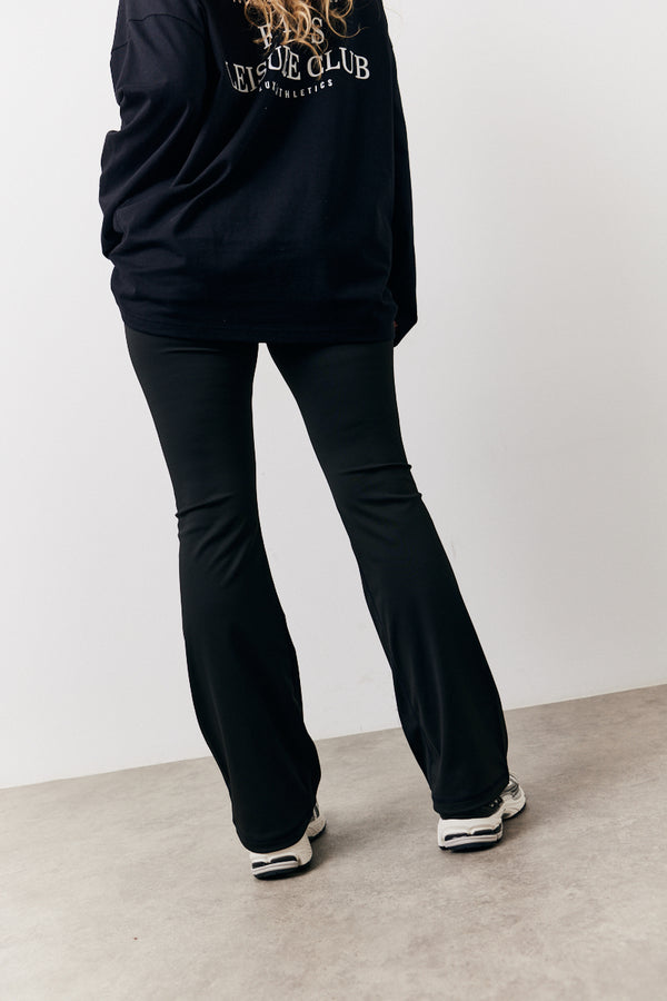 In The Style Fits Black Flare Leg High Waisted Co-Ord Yoga Trousers Black