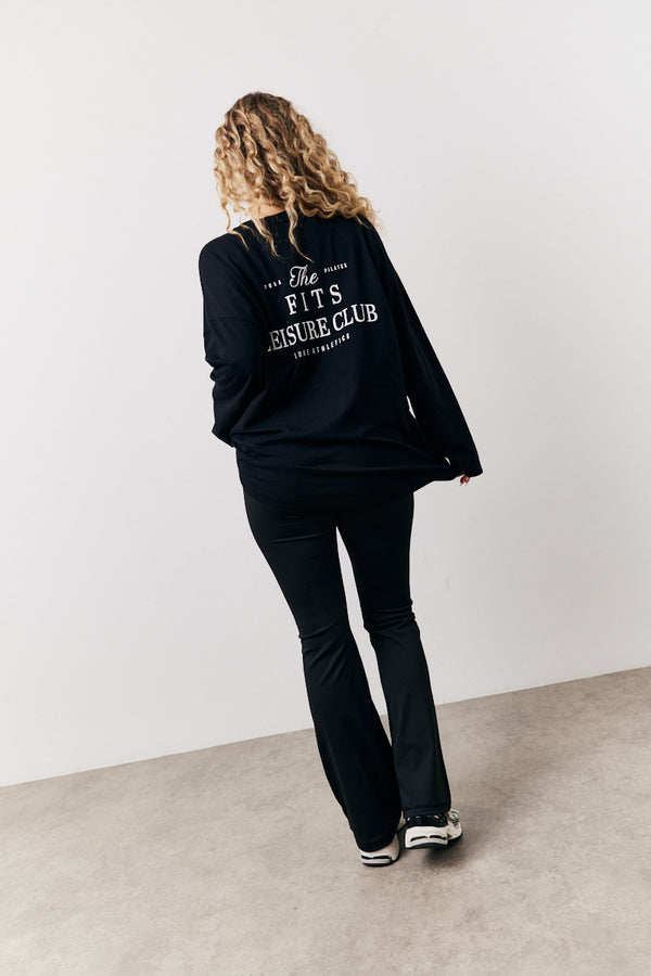 In The Style Fits Black Flare Leg High Waisted Co-Ord Yoga Trousers Black